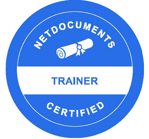 NetDocuments Trainer Certified